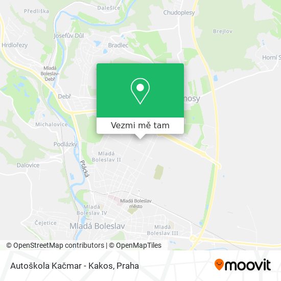 Autoškola Kačmar - Kakos mapa