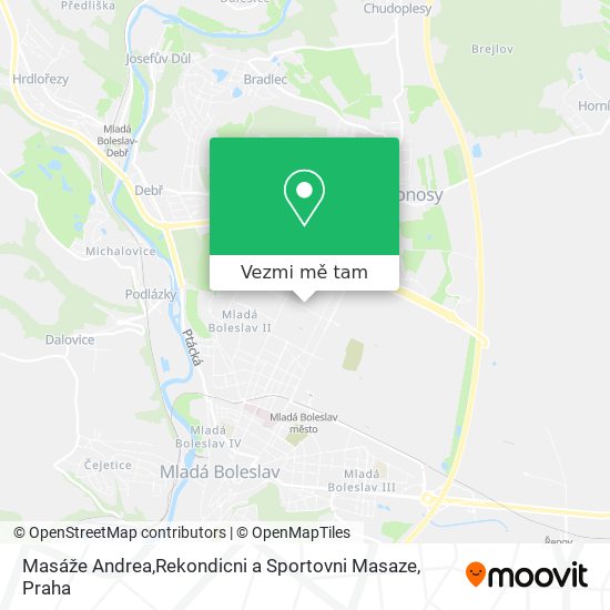 Masáže Andrea,Rekondicni a Sportovni Masaze mapa