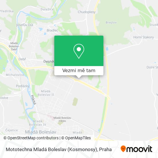 Mototechna Mladá Boleslav (Kosmonosy) mapa