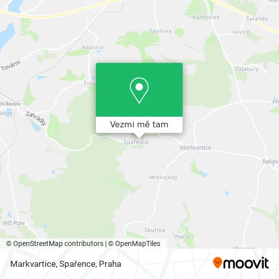 Markvartice, Spařence mapa