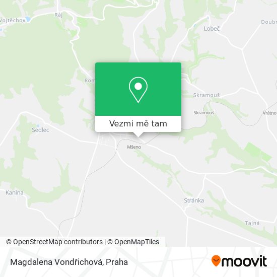 Magdalena Vondřichová mapa