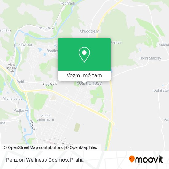 Penzion-Wellness Cosmos mapa