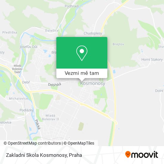 Zakladni Skola Kosmonosy mapa