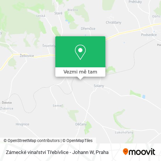 Zámecké vinařství Třebívlice - Johann W mapa