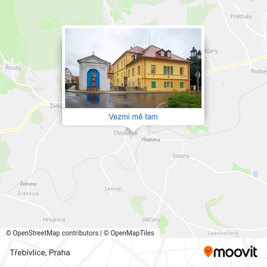 Třebívlice mapa