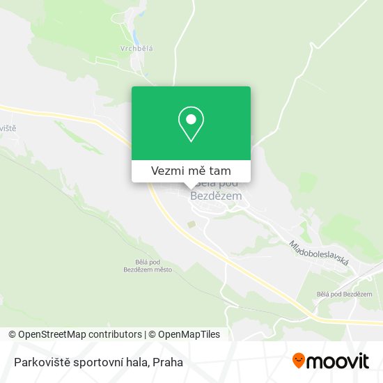 Parkoviště sportovní hala mapa