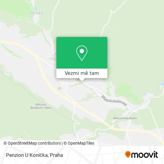 Penzion U Koníčka mapa