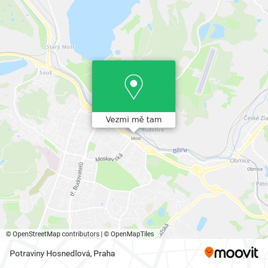 Potraviny Hosnedlová mapa