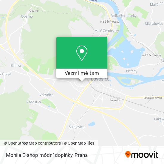 Monila E-shop módní doplňky mapa