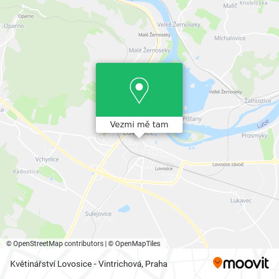 Květinářství Lovosice - Vintrichová mapa