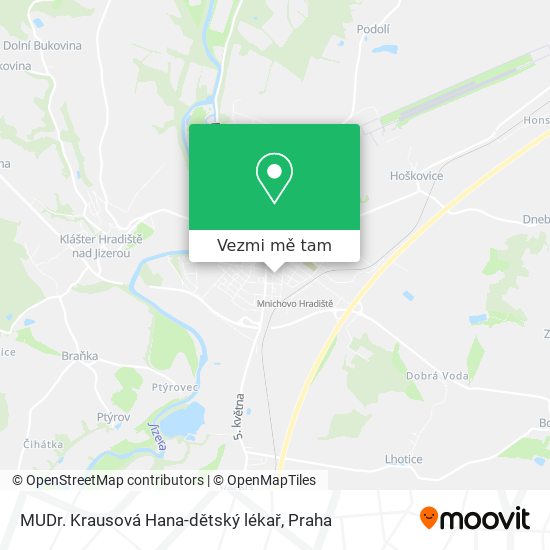 MUDr. Krausová Hana-dětský lékař mapa