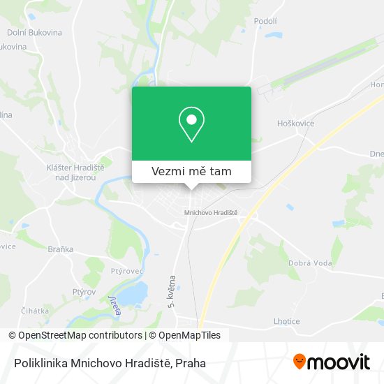 Poliklinika Mnichovo Hradiště mapa