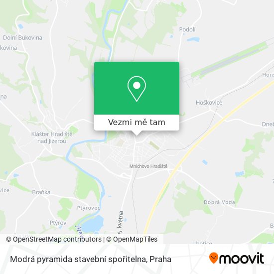 Modrá pyramida stavební spořitelna mapa