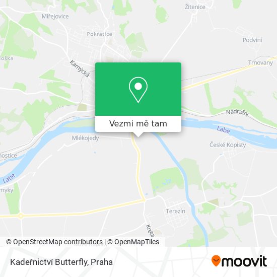 Kadeřnictví Butterfly mapa