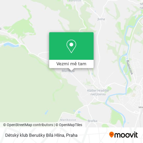 Dětský klub Berušky Bílá Hlína mapa