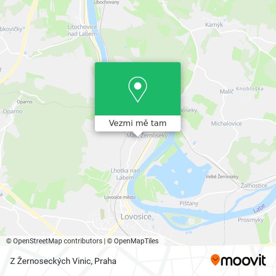 Z Žernoseckých Vinic mapa