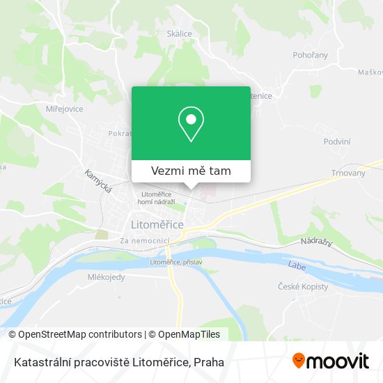 Katastrální pracoviště Litoměřice mapa