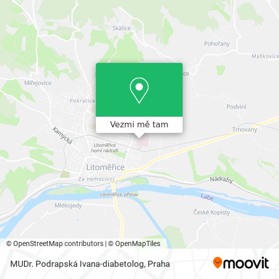 MUDr. Podrapská Ivana-diabetolog mapa