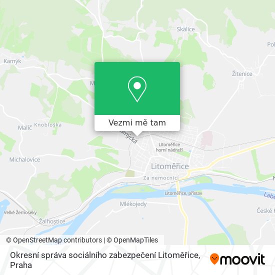 Okresní správa sociálního zabezpečení Litoměřice mapa