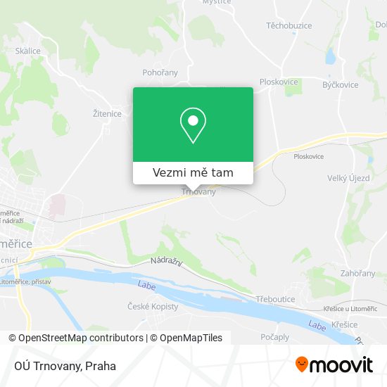 OÚ Trnovany mapa
