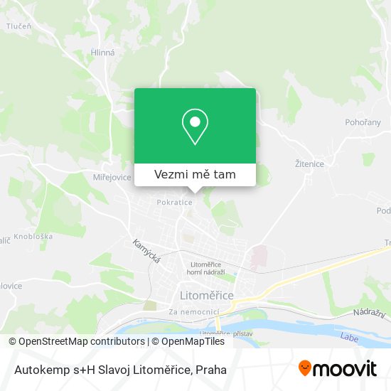 Autokemp s+H Slavoj Litoměřice mapa