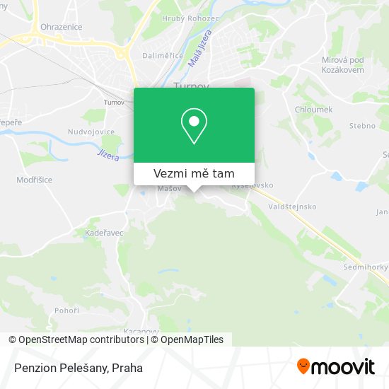 Penzion Pelešany mapa