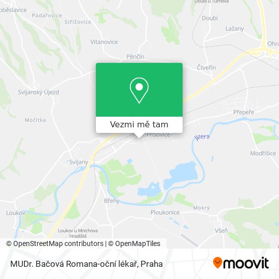 MUDr. Bačová Romana-oční lékař mapa
