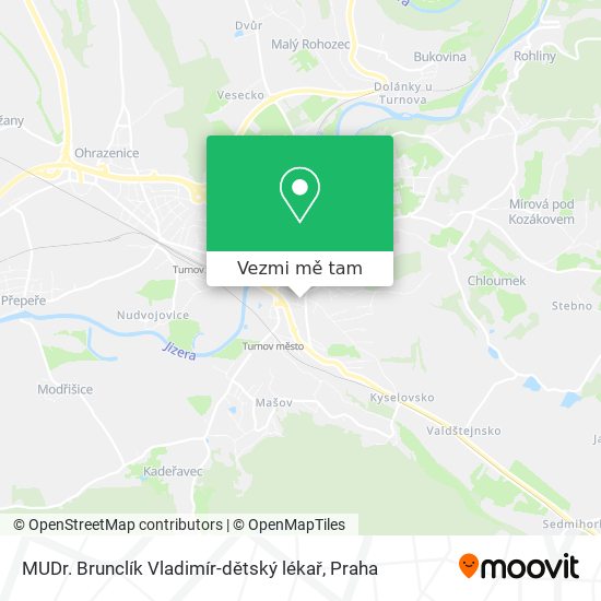 MUDr. Brunclík Vladimír-dětský lékař mapa