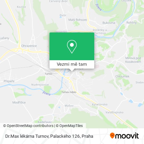 Dr.Max lékárna Turnov, Palackého 126 mapa
