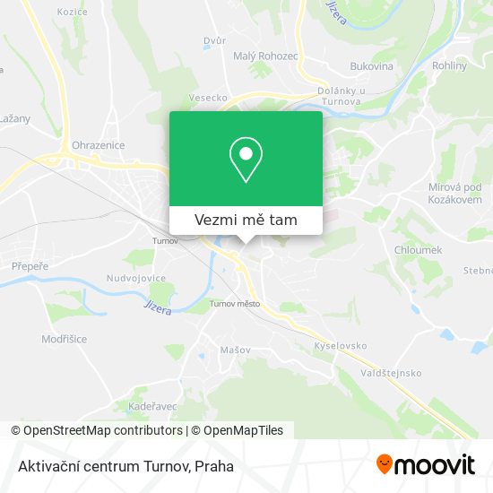 Aktivační centrum Turnov mapa