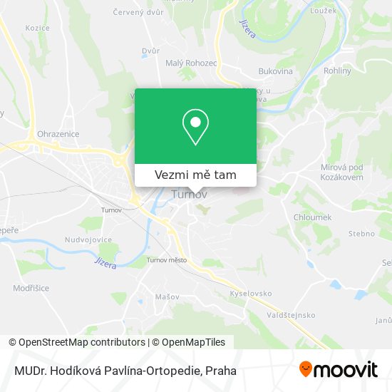 MUDr. Hodíková Pavlína-Ortopedie mapa