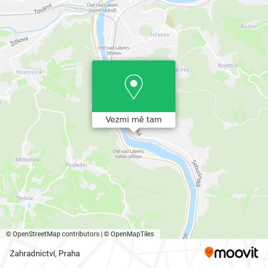 Zahradnictví mapa