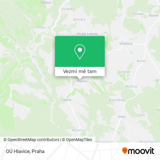 OÚ Hlavice mapa