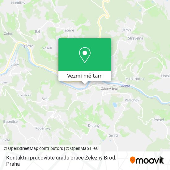 Kontaktní pracoviště úřadu práce Železný Brod mapa