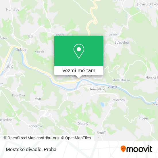 Městské divadlo mapa