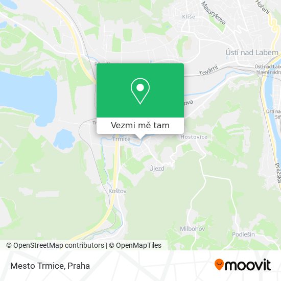 Mesto Trmice mapa