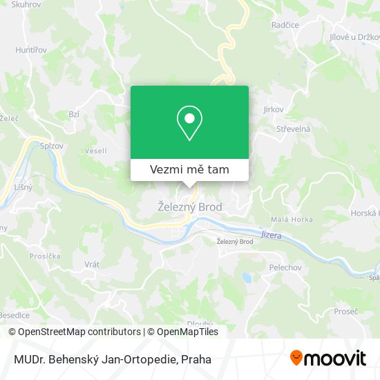 MUDr. Behenský Jan-Ortopedie mapa