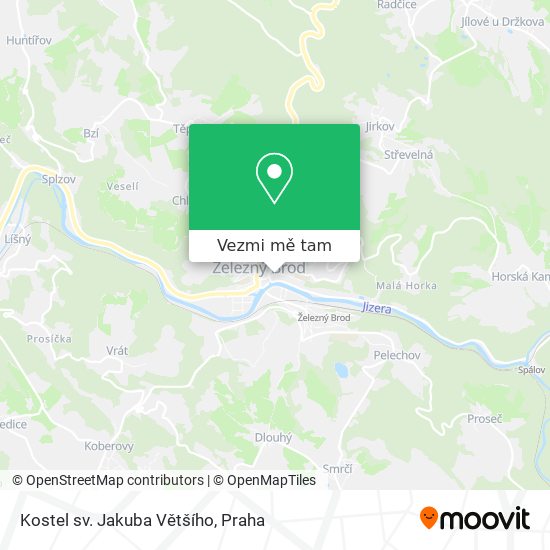 Kostel sv. Jakuba Většího mapa