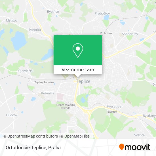 Ortodoncie Teplice mapa