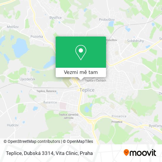 Teplice, Dubská 3314, Vita Clinic mapa