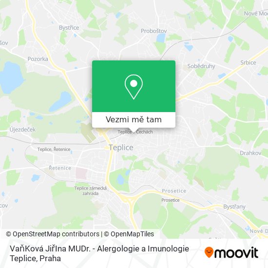 VaňKová JiřIna MUDr. - Alergologie a Imunologie Teplice mapa