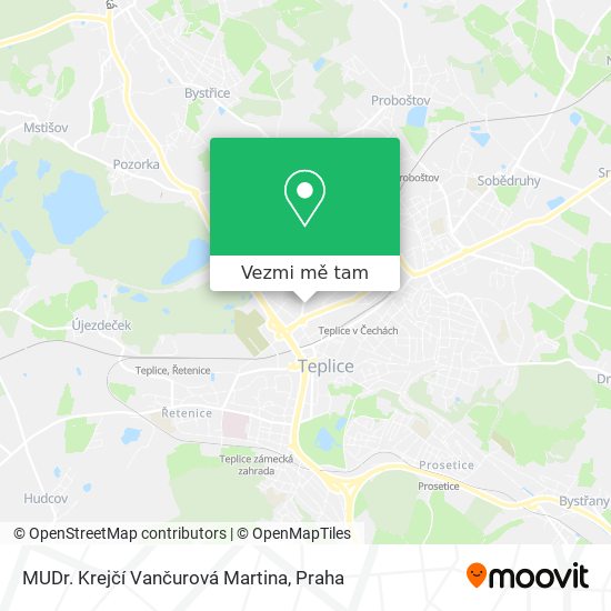 MUDr. Krejčí Vančurová Martina mapa