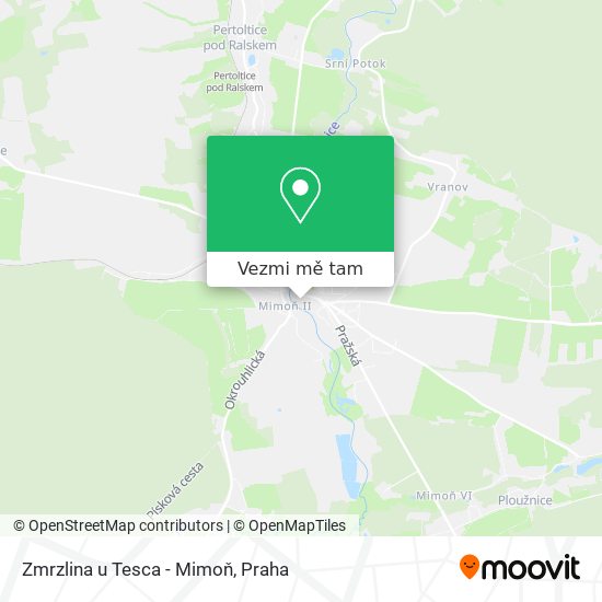 Zmrzlina u Tesca - Mimoň mapa