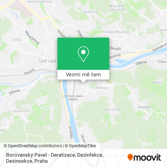 Borovanský Pavel - Deratizace, Dezinfekce, Dezinsekce mapa