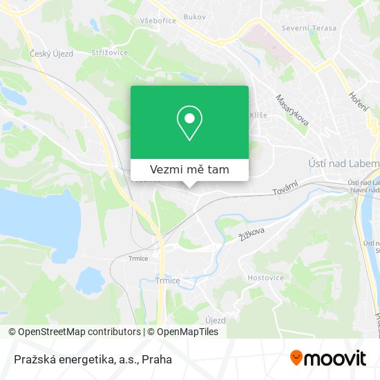 Pražská energetika, a.s. mapa