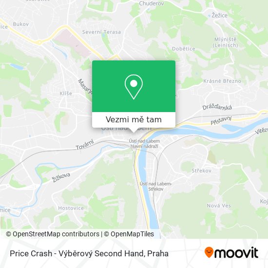 Price Crash - Výběrový Second Hand mapa
