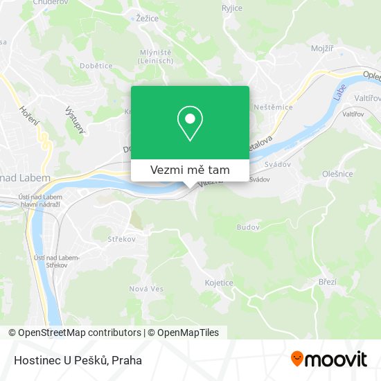 Hostinec U Pešků mapa