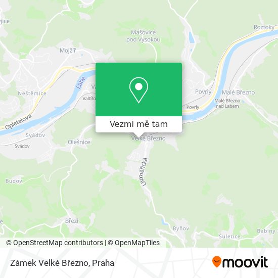 Zámek Velké Březno mapa