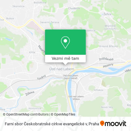 Farní sbor Českobratrské církve evangelické v mapa