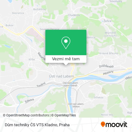 Dům techniky ČS VTS Kladno mapa